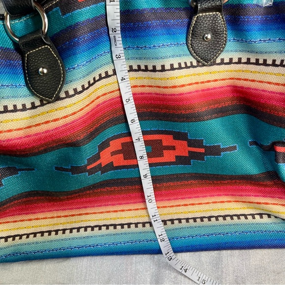 Montana West Weekender Aztec and Striped Canvas Boho Bag - Picture 8 of 10